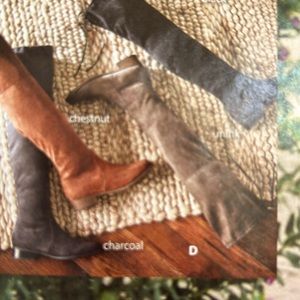 Tall stretch boots in suede 9.5